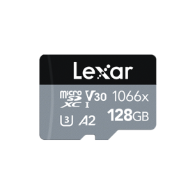 Carte micro-SD 128 GO 1066X LEXAR PRO SDXC™ UHS-I série SILVER